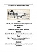 Menu Les fondues d'Augustin - Des exemples des plats de la semaine