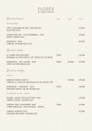 Menu Florès - Les vins rosés, vins rouges, ...