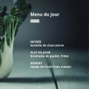 Menu Le Cercle d'Or - Un exemple de menu du jour