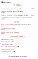 Carte et menu de Les Marches de la Croisette à Collonges sur Saleve — La carte
