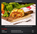 Carte et menu de Pizzeria de Collonges à Collonges sur Saleve — Les lasagnes maison