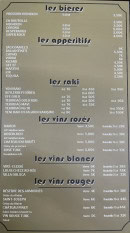 Carte et menu de Chalet Grill à Saint Julien en Genevois — Les apéritifs, bières et vins, ...