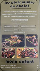 Carte et menu de Chalet Grill à Saint Julien en Genevois — Les plats et menu enfant