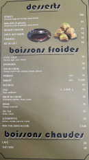 Carte et menu de Chalet Grill à Saint Julien en Genevois — Les desserts et boissons