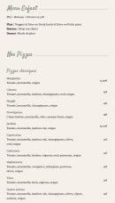 Carte et menu de La Locomotive à Saint Julien en Genevois — Menu enfant et pizzas