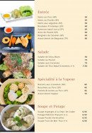 Carte et menu de Le Palais de Jade à Saint Julien en Genevois — Les entrées, salades et spécialités,...