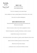 Carte et menu de Les Cocottes de Christian Constant à Saint Julien en Genevois — Le menu a 32€ et menu a 60€