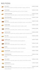 Carte et menu de Pizza bro's à Saint Julien en Genevois — Les pizzas
