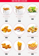 Menu Seven Food - Les salades et tex mex