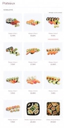 Carte et menu de SushiBio à Saint Julien en Genevois — Plateaux