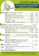Carte et menu de Au Pois Gourmand à Les Contamines Montjoie — Sandwiches, quiches, soupes