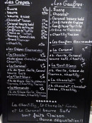 Carte et menu de Brasserie les Rhodos à Les Contamines Montjoie — Les crêpes et gouffres
