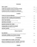 Menu La Folie Douce - les plats ,...