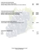 Menu Le Spot Mont Blanc - Les vins magnums