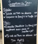 Carte et menu de Le Redon à Margencel — Suggestions du jour
