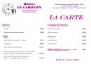 Menu Le carillon - Les entrées, plats et desserts