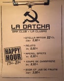 Menu La Datcha - Le happy hour