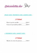 Carte et menu de Auberge du Pont de Bonlieu à Sallenoves — Les spécialités