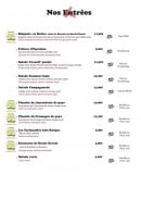 Carte et menu de Restaurant Le Tire-Fesses à Les Carroz d'Arraches — Les entrées