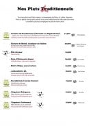 Carte et menu de Restaurant Le Tire-Fesses à Les Carroz d'Arraches — Les plats traditionnels