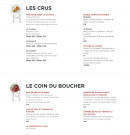 Menu Le Republic - Les crus et assiettes