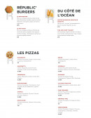 Menu Le Republic - Les burgers et pizza,...