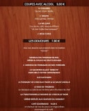 Menu Le Must - Coupes avec alcools et douceurs 