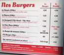 Menu Le Black Sheep - Les burgers