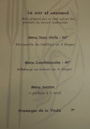 Menu Ôberge de Bounavô - Menu soir et weekend