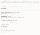 Carte et menu de La Taverne d'Ici et D'ailleurs à La Chapelle d'Abondance — Les viandes et poissons