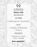 Menu La Romana - Un exemple de menu du jour