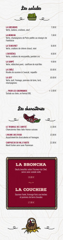 Menu La cremerie du glacier - Salades et charcuteries