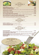 Menu La Potinière - Les entrées, soupes, salades et menu enfant