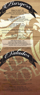Menu Le Jekyll - Les burgers et salades