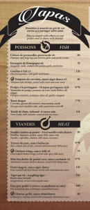 Menu Le Jekyll - Les tapas