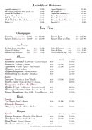 Menu Le Monchu - Apéritifs, boissons et vins