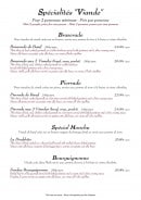 Menu Le Monchu - Spécialités viande