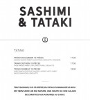 Menu Sushi Shop - Les tatakis