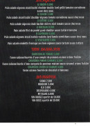 Menu Chez Nous - Les burgers, desserts, ...