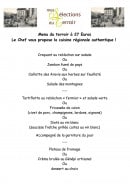 Menu La Croix St Maurice - Le menu terroir