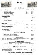 Menu La Croix St Maurice - Les vins suite