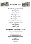 Menu La Croix St Maurice - Le menu à 32.5 € et le menu enfants