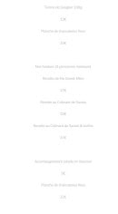 Menu Le Cent 74 - La carte page 3