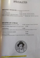Menu Chez Antoine - Les spécialités