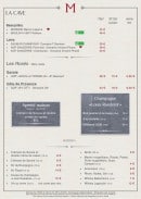 Menu Muratore - Les vins suite, apéritifs et champagne