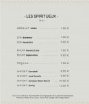 Menu E-Motion - Les spiritueux 
