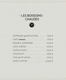 Menu E-Motion - Les boissons chaudes suite