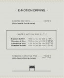 Menu E-Motion - E-motion driving