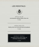 Menu E-Motion - Les mocktails 