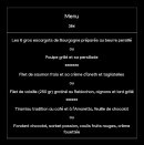 Menu L'Efferves'Sens - Le menu
